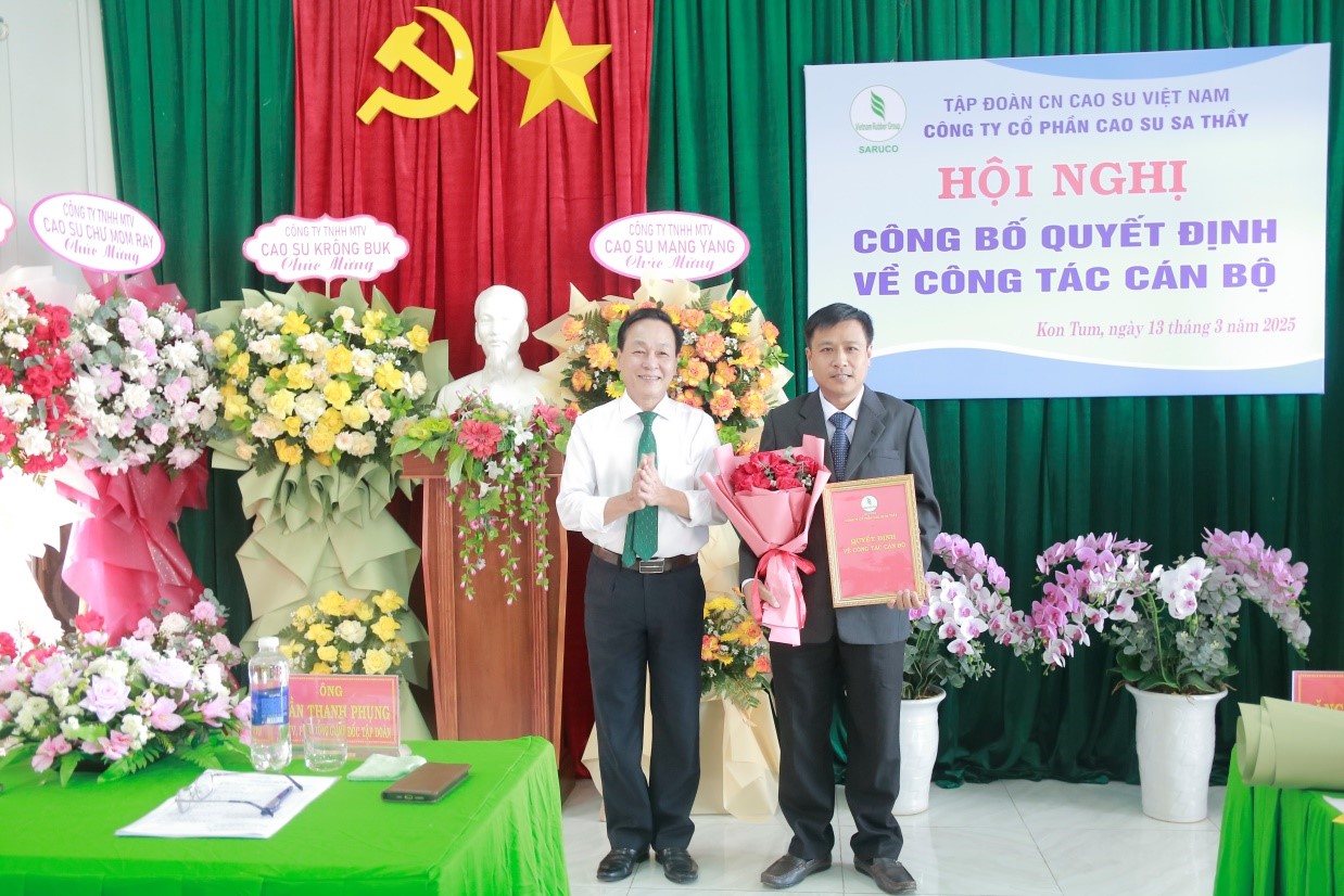 Ông Bùi Minh Phú giữ chức Chủ tịch HĐQT Công ty CP Cao su Sa Thầy