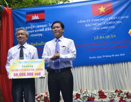 Cao su Dầu Tiếng Campuchia mở cạo 150 ha
